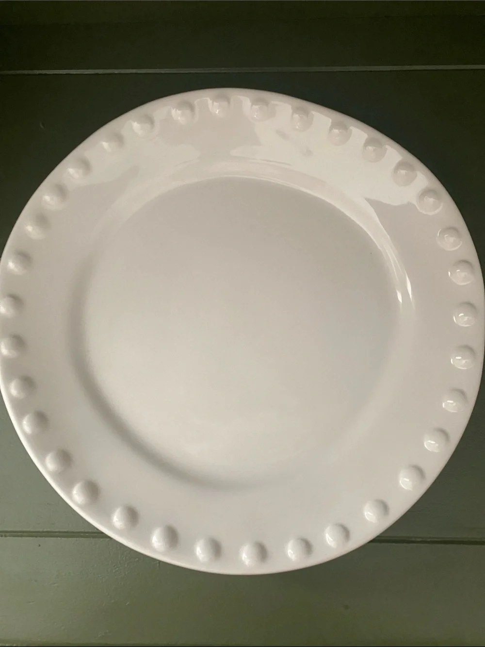 Maioliche Jessica MLJ3 White Pattern Dinner Plates Set of 2 Made in Italy